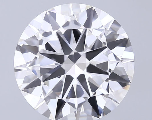 Lab-Grown Round Diamond - 8.03 Carats, F Color, VS1 Clarity - Certified by IGI - Report Number: LG698525936