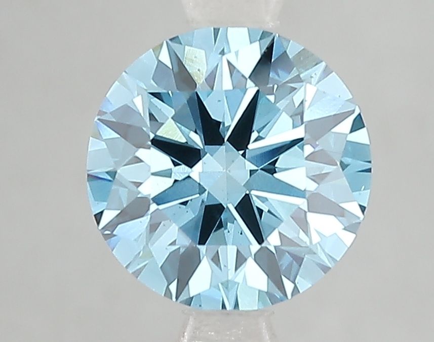 Lab-Grown Round Diamond - 2.03 Carats, Fancy Vivid Blue Color, VS2 Clarity - Certified by IGI - Report Number: LG666431998