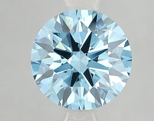 Lab-Grown Round Diamond - 2.03 Carats, Fancy Vivid Blue Color, VS2 Clarity - Certified by IGI - Report Number: LG666431998