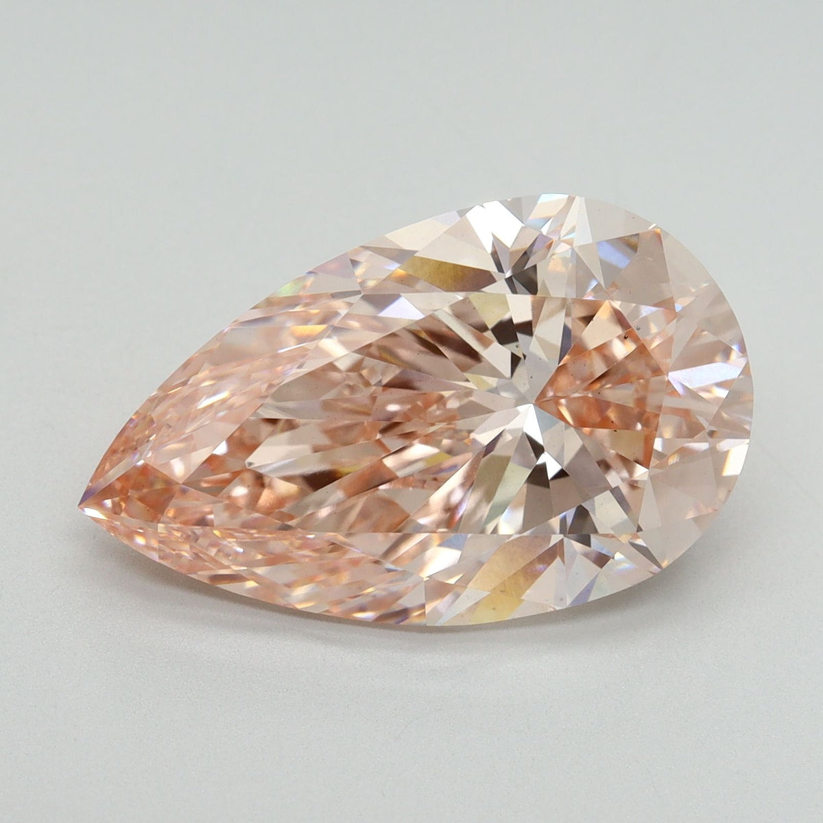 Lab-Grown Pear Diamond - 8.05 Carats, Fancy Intense Pink Color, VS1 Clarity - Certified by IGI - Report Number: LG640432876