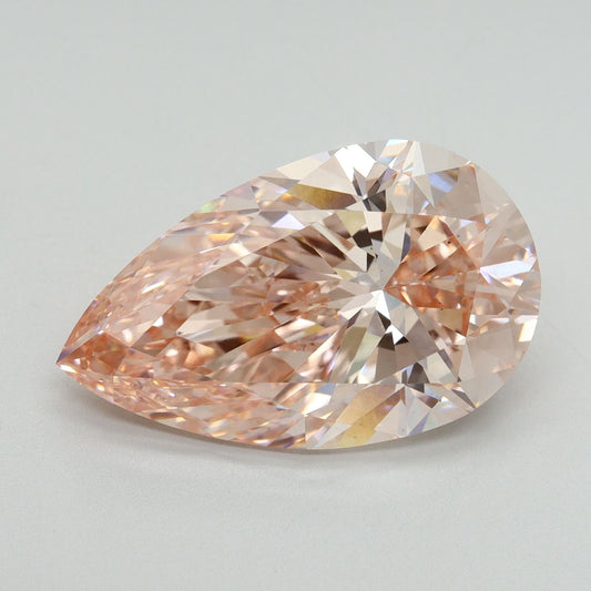 Lab-Grown Pear Diamond - 8.05 Carats, Fancy Intense Pink Color, VS1 Clarity - Certified by IGI - Report Number: LG640432876