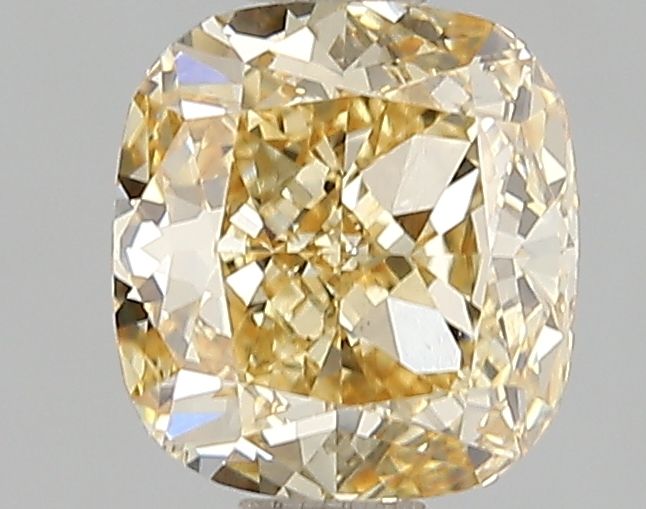 Lab-Grown Cushion Diamond - 1.52 Carats, Fancy Intense Yellow Color, VS1 Clarity - Certified by IGI - Report Number: LG671493174