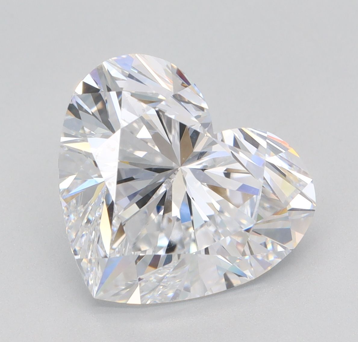 Lab-Grown Heart Diamond - 3.58 Carats, D Color, VVS2 Clarity - Certified by IGI - Report Number: LG496137258