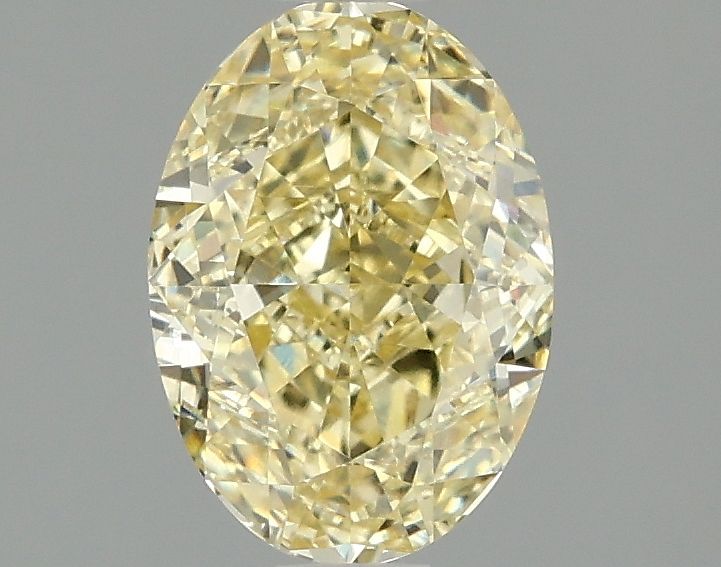 Lab-Grown Oval Diamond - 1.51 Carats, Fancy Intense Yellow Color, VVS2 Clarity - Certified by IGI - Report Number: LG677549820