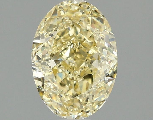 Lab-Grown Oval Diamond - 1.51 Carats, Fancy Intense Yellow Color, VVS2 Clarity - Certified by IGI - Report Number: LG677549820