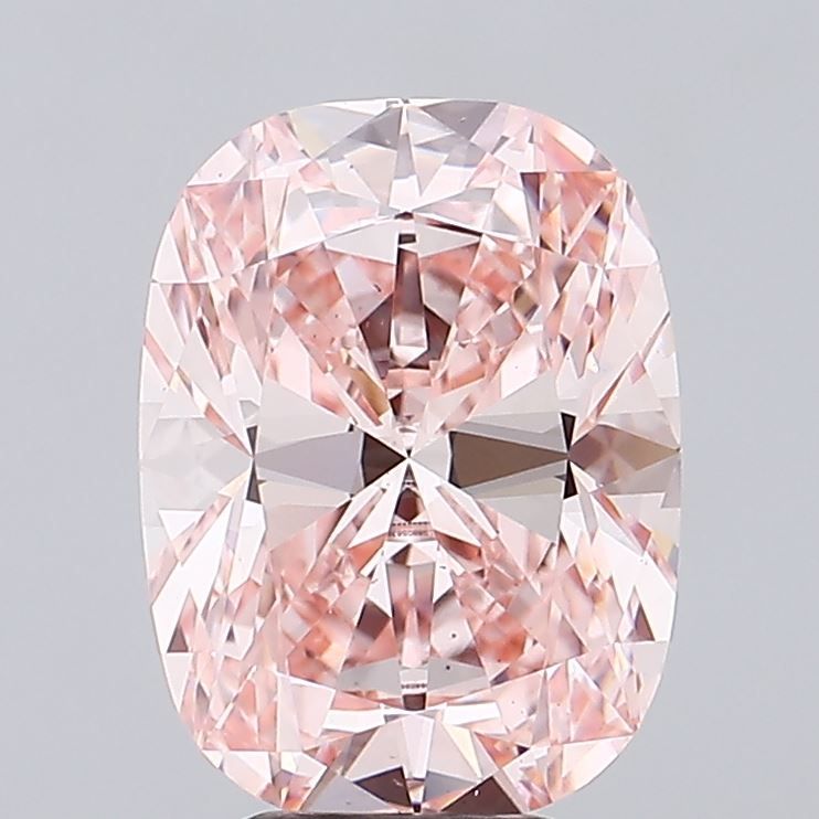 Lab-Grown Cushion Diamond - 5.15 Carats, Fancy Intense Pink Color, VS1 Clarity - Certified by IGI - Report Number: LG680563654