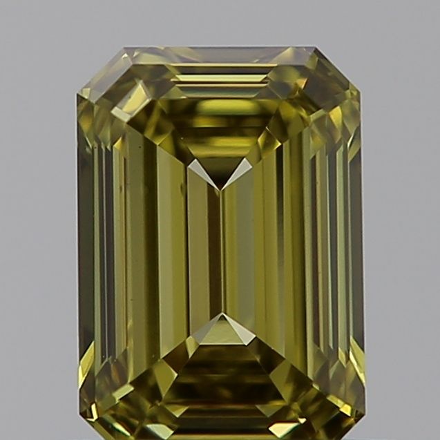 Lab-Grown Emerald Diamond - 0.7 Carats, Fancy Gray Yellow Color, VS1 Clarity - Certified by IGI - Report Number: LG593370696