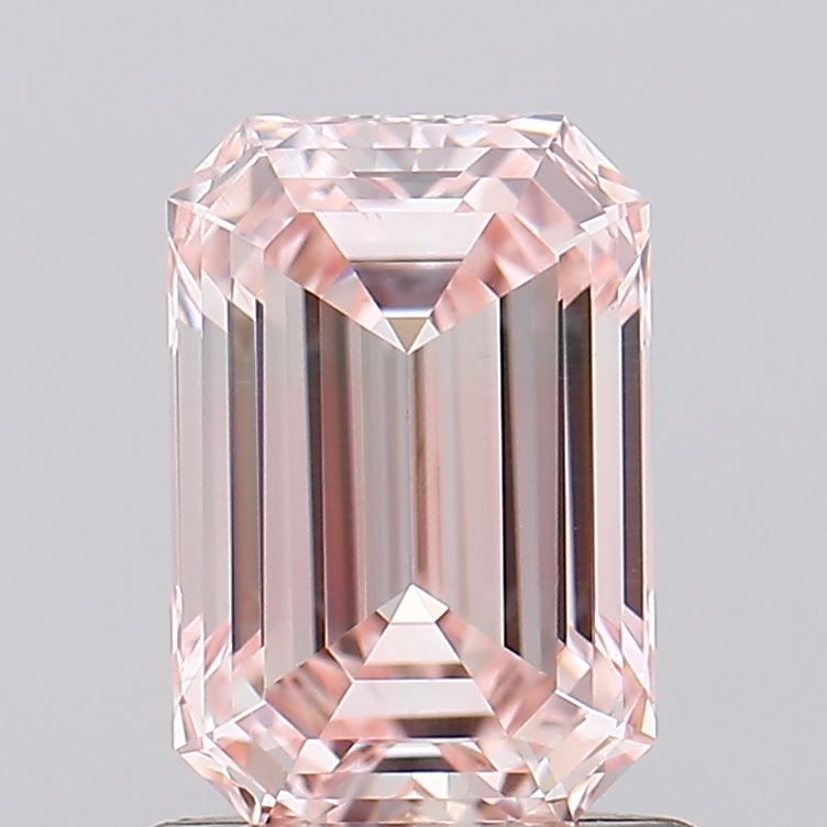 Lab-Grown Emerald Diamond - 1.01 Carats, Fancy Pink Color, VS1 Clarity - Certified by IGI - Report Number: 629493782