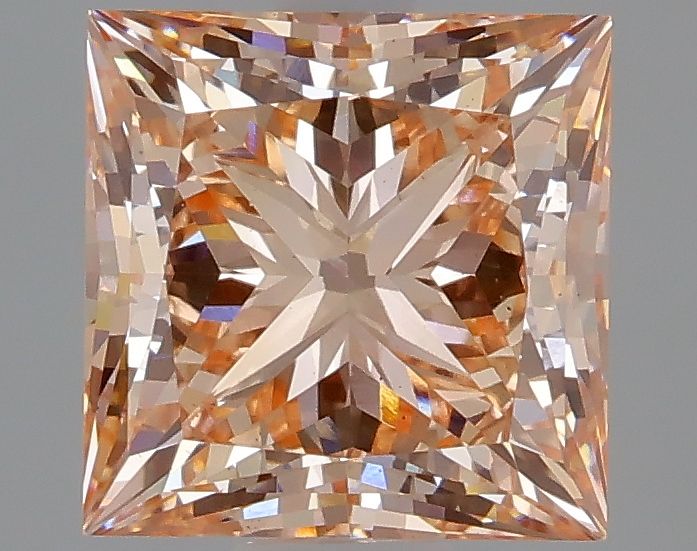 Lab-Grown Princess Diamond - 3.06 Carats, Fancy Intense Pink Color, VS1 Clarity - Certified by IGI - Report Number: LG632446727