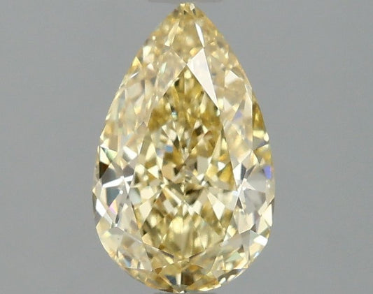 Lab-Grown Pear Diamond - 1.54 Carats, Fancy Intense Yellow Color, VVS2 Clarity - Certified by IGI - Report Number: LG663405868