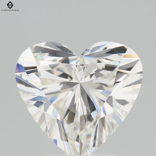 Lab-Grown Heart Diamond - 3.51 Carats, F Color, VVS2 Clarity - Certified by IGI - Report Number: LG652487023
