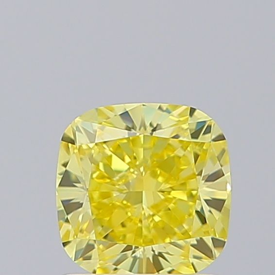 Lab-Grown Cushion Diamond - 1.1 Carats, Fancy Intense Yellow Color, VVS2 Clarity - Certified by IGI - Report Number: LG615370036