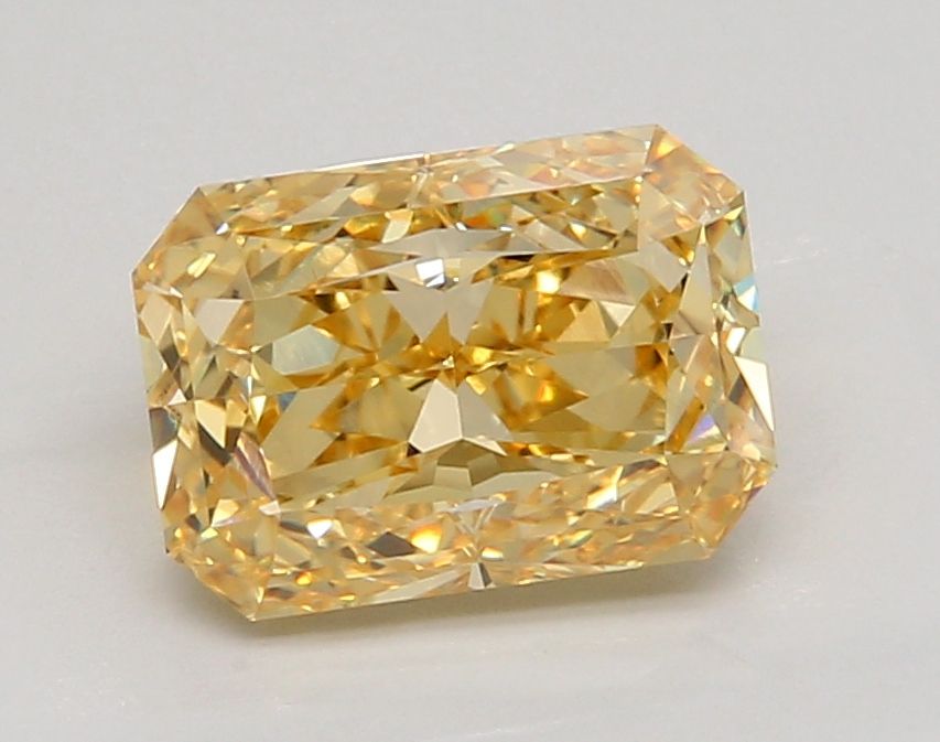 Lab-Grown Radiant Diamond - 2.46 Carats, Fancy Vivid Yellow Color, VVS2 Clarity - Certified by IGI - Report Number: LG637470047