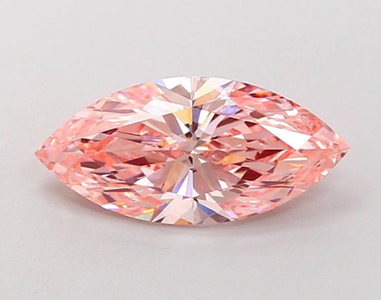 Lab-Grown Marquise Diamond - 2.01 Carats, Fancy Vivid Pink Color, VS2 Clarity - Certified by IGI - Report Number: LG691524231