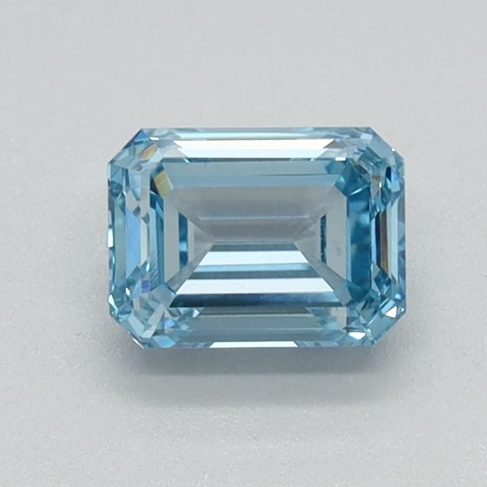 Lab-Grown Emerald Diamond - 0.55 Carats, Fancy Intense Blue Color, VVS2 Clarity - Certified by IGI - Report Number: LG584356878