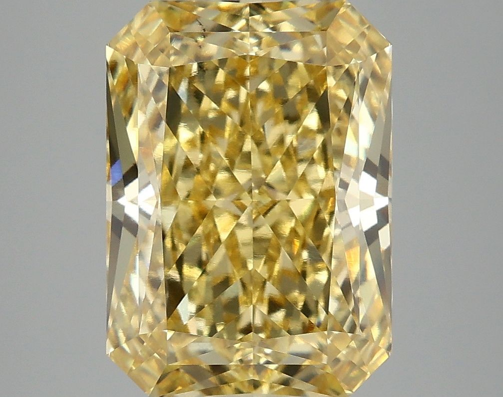 Lab-Grown Radiant Diamond - 5.0 Carats, Fancy Vivid Yellow Color, VS2 Clarity - Certified by IGI - Report Number: LG683540198