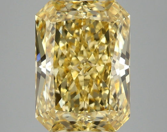 Lab-Grown Radiant Diamond - 5.0 Carats, Fancy Vivid Yellow Color, VS2 Clarity - Certified by IGI - Report Number: LG683540198
