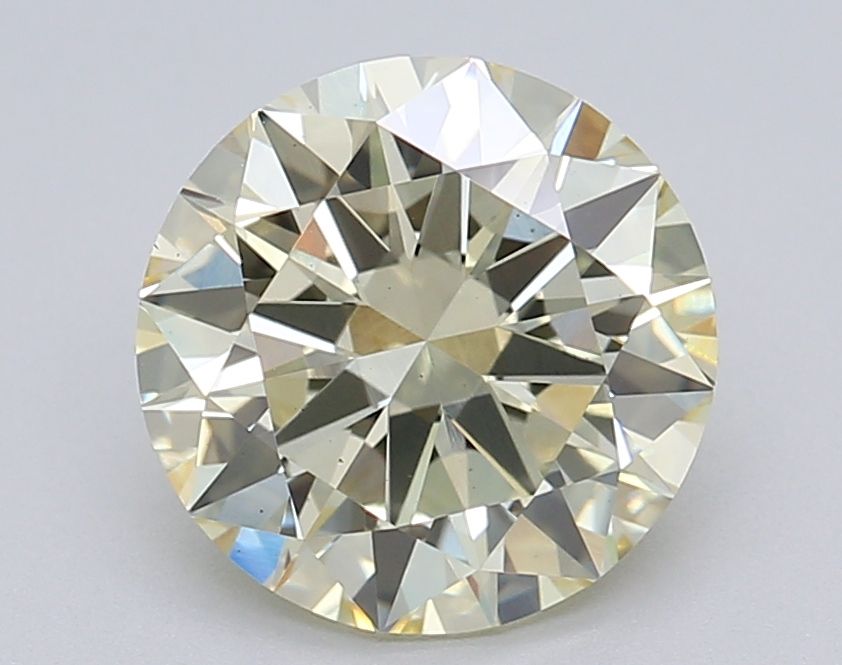 Lab-Grown Round Diamond - 2.03 Carats, W-X Color, VS2 Clarity - Certified by IGI - Report Number: LG611372080