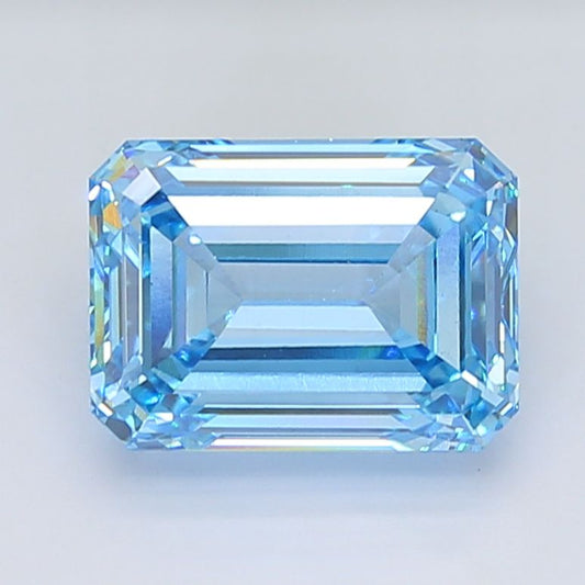 Lab-Grown Emerald Diamond - 8.03 Carats, Fancy Vivid Blue Color, VS1 Clarity - Certified by IGI - Report Number: LG668407141