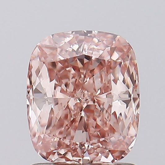 Lab-Grown Cushion Diamond - 1.17 Carats, Fancy Intense Pink Color, VS1 Clarity - Certified by IGI - Report Number: LG595380185