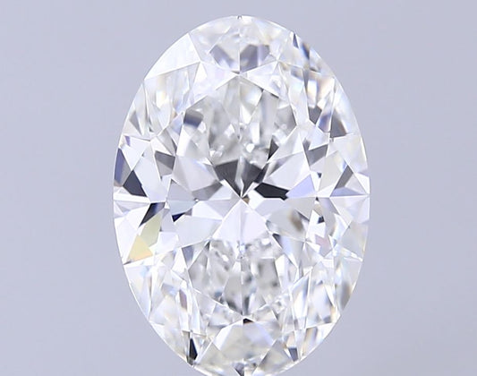 Lab-Grown Oval Diamond - 4.04 Carats, F Color, VS1 Clarity - Certified by IGI - Report Number: LG715575574