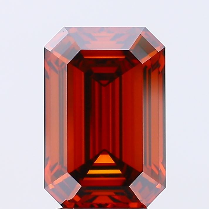 Lab-Grown Emerald Diamond - 4.07 Carats, Fancy Deep Orange Color, VVS2 Clarity - Certified by IGI - Report Number: LG651413091