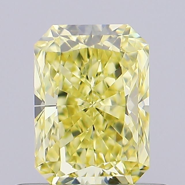 Lab-Grown Radiant Diamond - 0.5 Carats, Fancy Intense Yellow Color, VS1 Clarity - Certified by IGI - Report Number: LG621431495