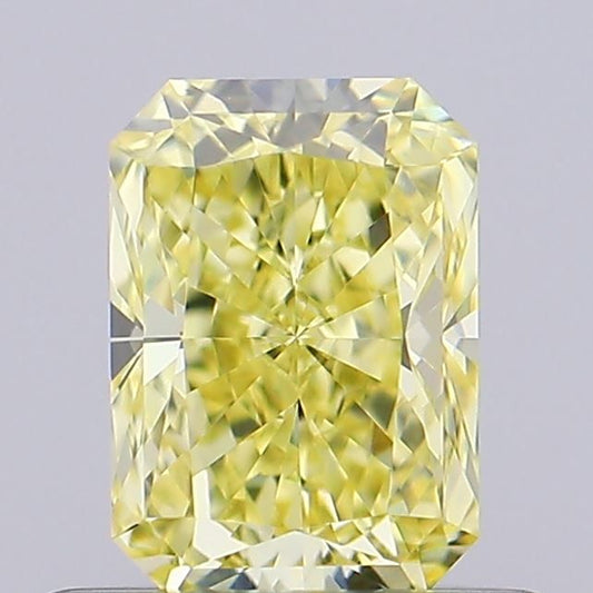 Lab-Grown Radiant Diamond - 0.5 Carats, Fancy Intense Yellow Color, VS1 Clarity - Certified by IGI - Report Number: LG621431495