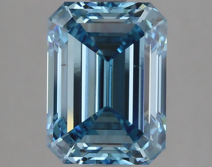 Lab-Grown Emerald Diamond - 2.98 Carats, Fancy Vivid Blue Color, VS2 Clarity - Certified by IGI - Report Number: LG626420612