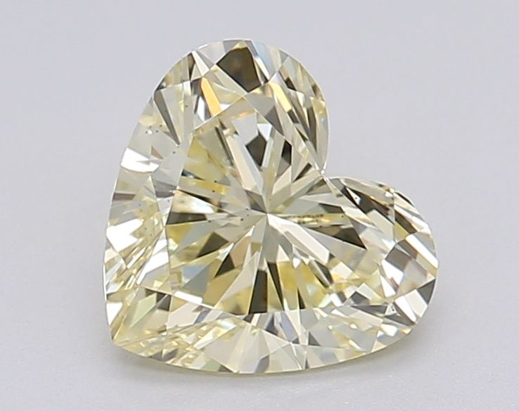 Lab-Grown Heart Diamond - 1.03 Carats, Fancy Yellow Color, VS1 Clarity - Certified by IGI - Report Number: LG618485761