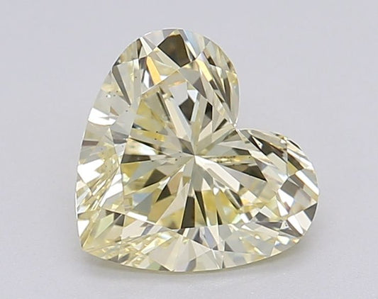 Lab-Grown Heart Diamond - 1.03 Carats, Fancy Yellow Color, VS1 Clarity - Certified by IGI - Report Number: LG618485761
