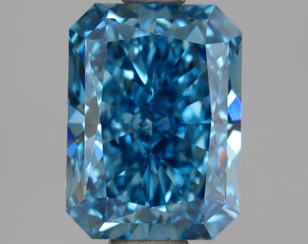 Lab-Grown Radiant Diamond - 2.54 Carats, Fancy Vivid Blue Color, VS1 Clarity - Certified by IGI - Report Number: LG685535337