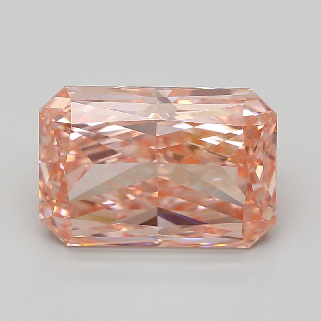 Lab-Grown Radiant Diamond - 8.18 Carats, Fancy Vivid Pink Color, VS2 Clarity - Certified by IGI - Report Number: LG691587343