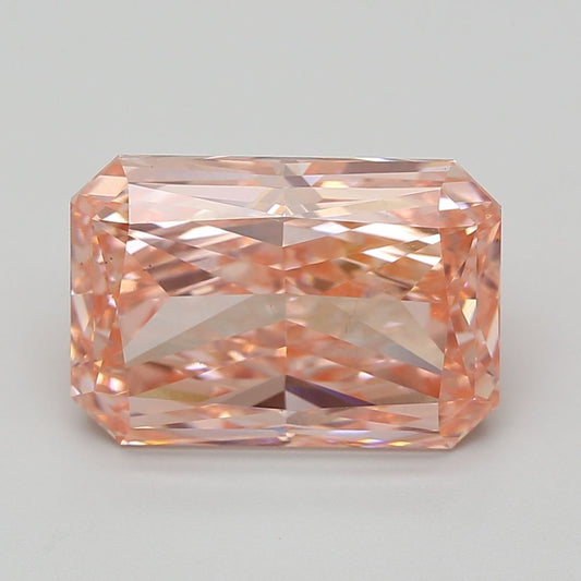 Lab-Grown Radiant Diamond - 8.18 Carats, Fancy Vivid Pink Color, VS2 Clarity - Certified by IGI - Report Number: LG691587343