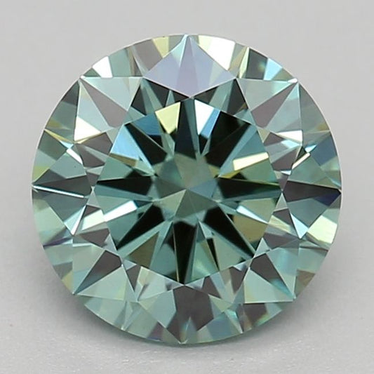 Lab-Grown Round Diamond - 1.16 Carats, Fancy Vivid Blue Color, VS2 Clarity - Certified by IGI - Report Number: LG645469576