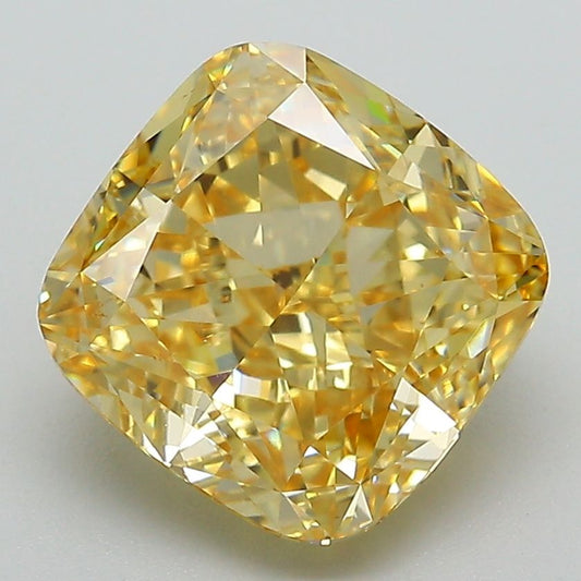 Cushion Modified 4.27ct Fancy Intense Yellow VVS2 - Cut • IGI • LG711512096