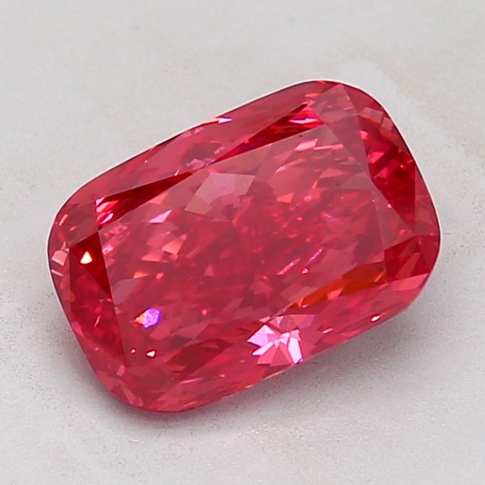 Lab-Grown Cushion Diamond - 4.07 Carats, Fancy Vivid Pink Color, VS2 Clarity - Certified by IGI - Report Number: LG683519234