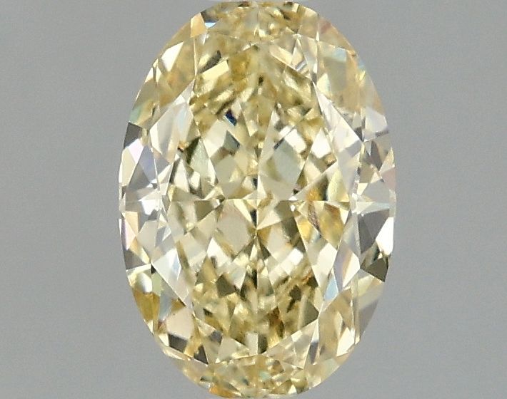 Lab-Grown Oval Diamond - 1.53 Carats, Fancy Intense Yellow Color, VVS2 Clarity - Certified by IGI - Report Number: LG667419895