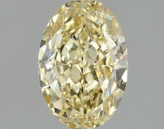 Lab-Grown Oval Diamond - 1.53 Carats, Fancy Intense Yellow Color, VVS2 Clarity - Certified by IGI - Report Number: LG667419895