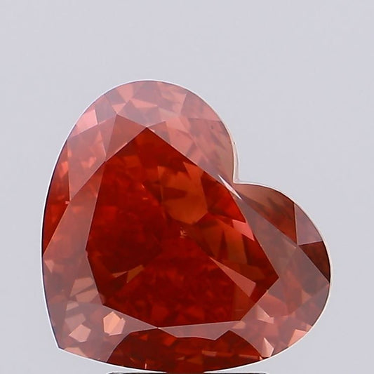 Lab-Grown Heart Diamond - 4.58 Carats, Fancy Vivid Red Color, VS1 Clarity - Certified by IGI - Report Number: LG669402390