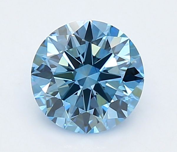 Lab-Grown Round Diamond - 1.1 Carats, Fancy Vivid Blue Color, VVS2 Clarity - Certified by IGI - Report Number: LG660483064