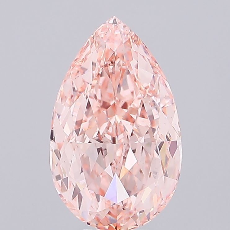 Lab-Grown Pear Diamond - 8.06 Carats, Fancy Intense Pink Color, VS1 Clarity - Certified by IGI - Report Number: LG691518858