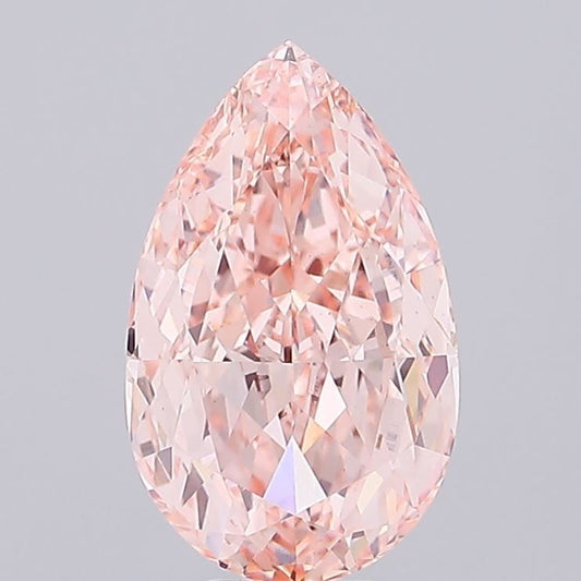 Lab-Grown Pear Diamond - 8.06 Carats, Fancy Intense Pink Color, VS1 Clarity - Certified by IGI - Report Number: LG691518858