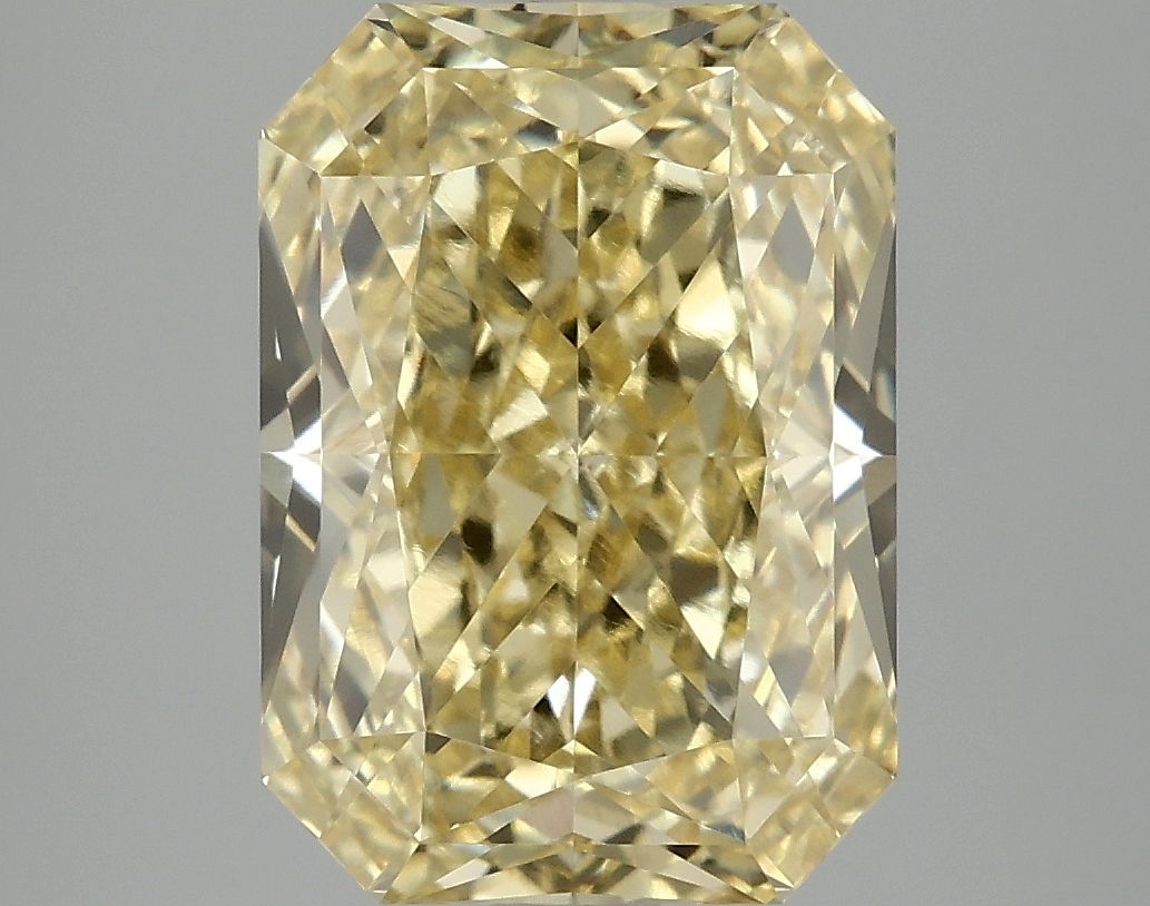 Lab-Grown Radiant Diamond - 4.03 Carats, Fancy Vivid Yellow Color, VVS2 Clarity - Certified by IGI - Report Number: LG692544911