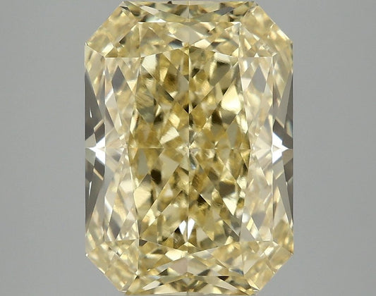 Lab-Grown Radiant Diamond - 4.03 Carats, Fancy Vivid Yellow Color, VVS2 Clarity - Certified by IGI - Report Number: LG692544911