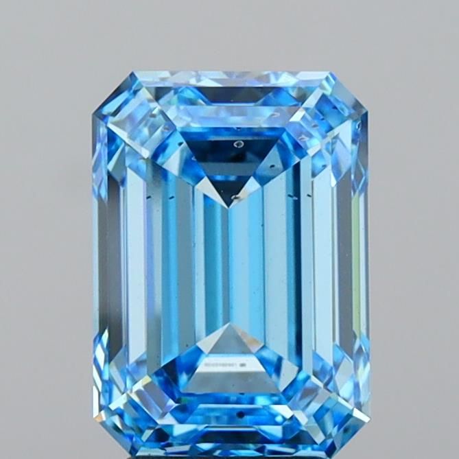 Lab-Grown Emerald Diamond - 5.01 Carats, Fancy Vivid Blue Color, VS2 Clarity - Certified by IGI - Report Number: LG626433135