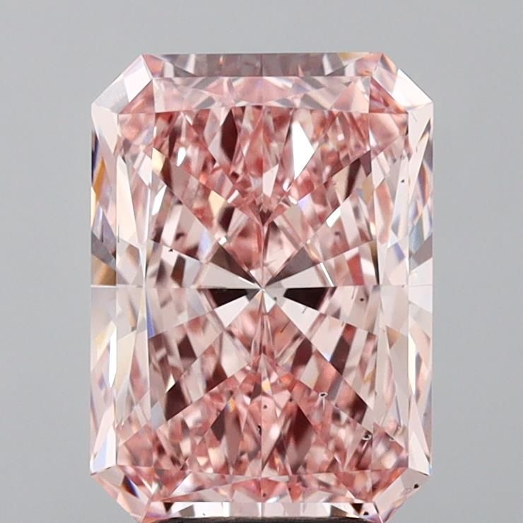 Lab-Grown Radiant Diamond - 4.04 Carats, Fancy Intense Pink Color, VS2 Clarity - Certified by IGI - Report Number: LG617417879