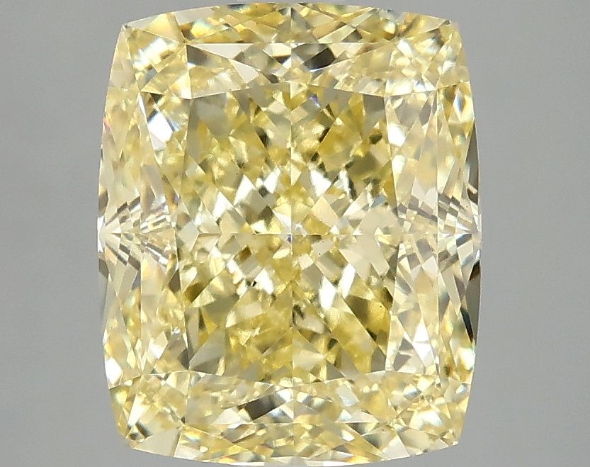 Lab-Grown Cushion Diamond - 4.08 Carats, Fancy Intense Yellow Color, VS1 Clarity - Certified by IGI - Report Number: LG685535390