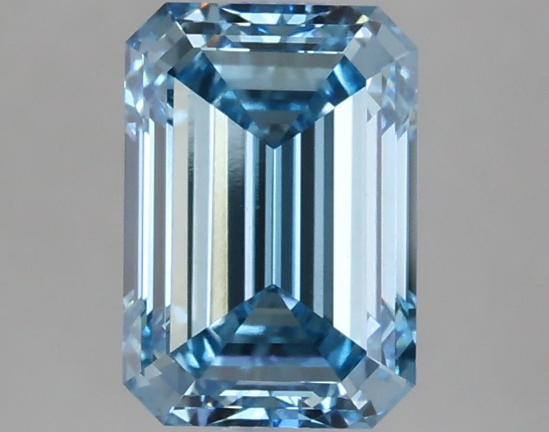 Lab-Grown Emerald Diamond - 2.51 Carats, Fancy Intense Blue Color, VS1 Clarity - Certified by IGI - Report Number: LG632446663