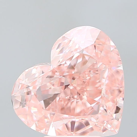 Lab-Grown Heart Diamond - 5.02 Carats, Fancy Vivid Pink Color, VS1 Clarity - Certified by IGI - Report Number: LG689519570